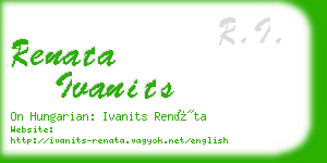 renata ivanits business card